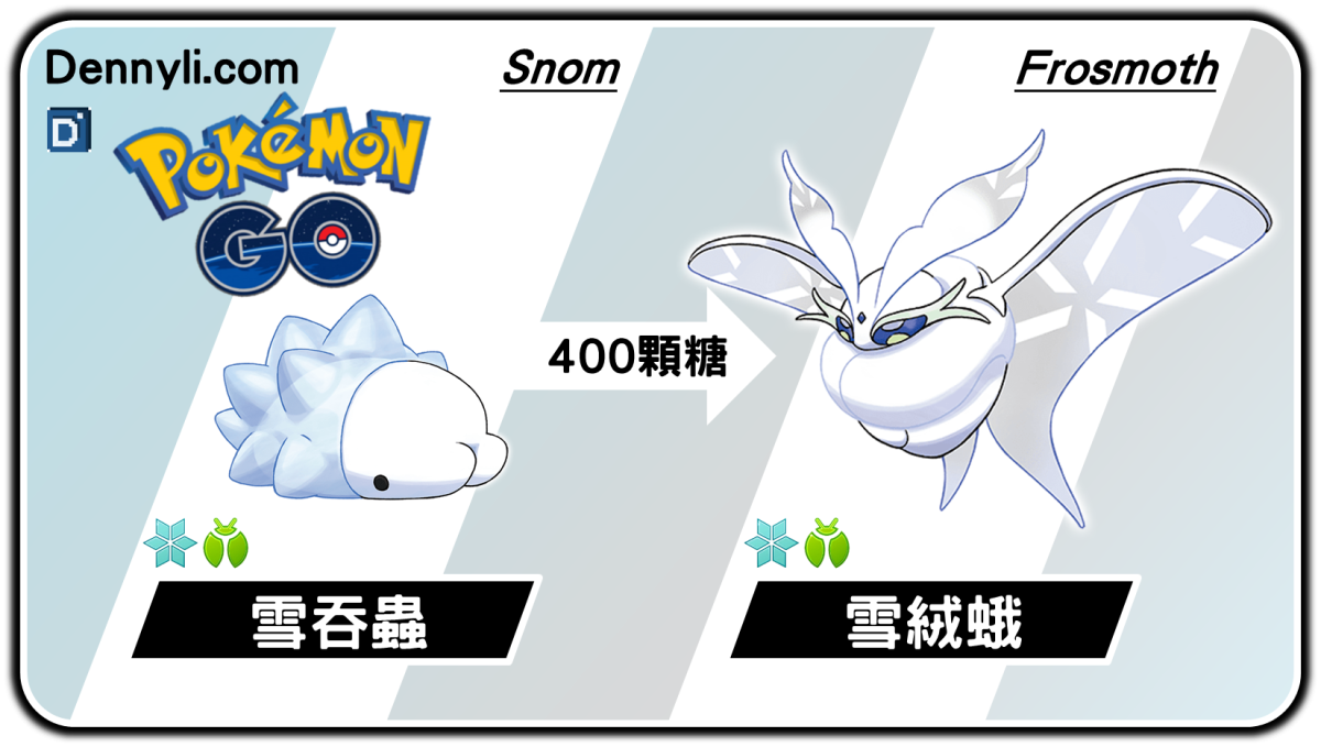 精靈寶可雪絨蛾進化階段