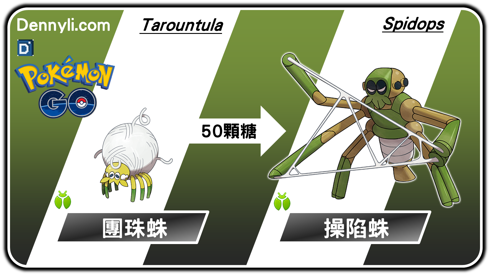 精靈寶可夢操陷蛛進化階段